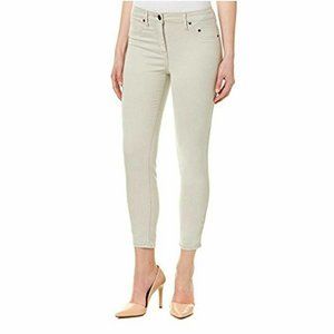 NWT! SPANX SLIM-X STRETCH TENCEL CROPPED PANTS SATEEN KHAKI JEAN-STYLE 00